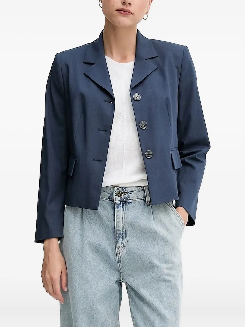 Sisley Paris Single-breasted Blazer In Blue