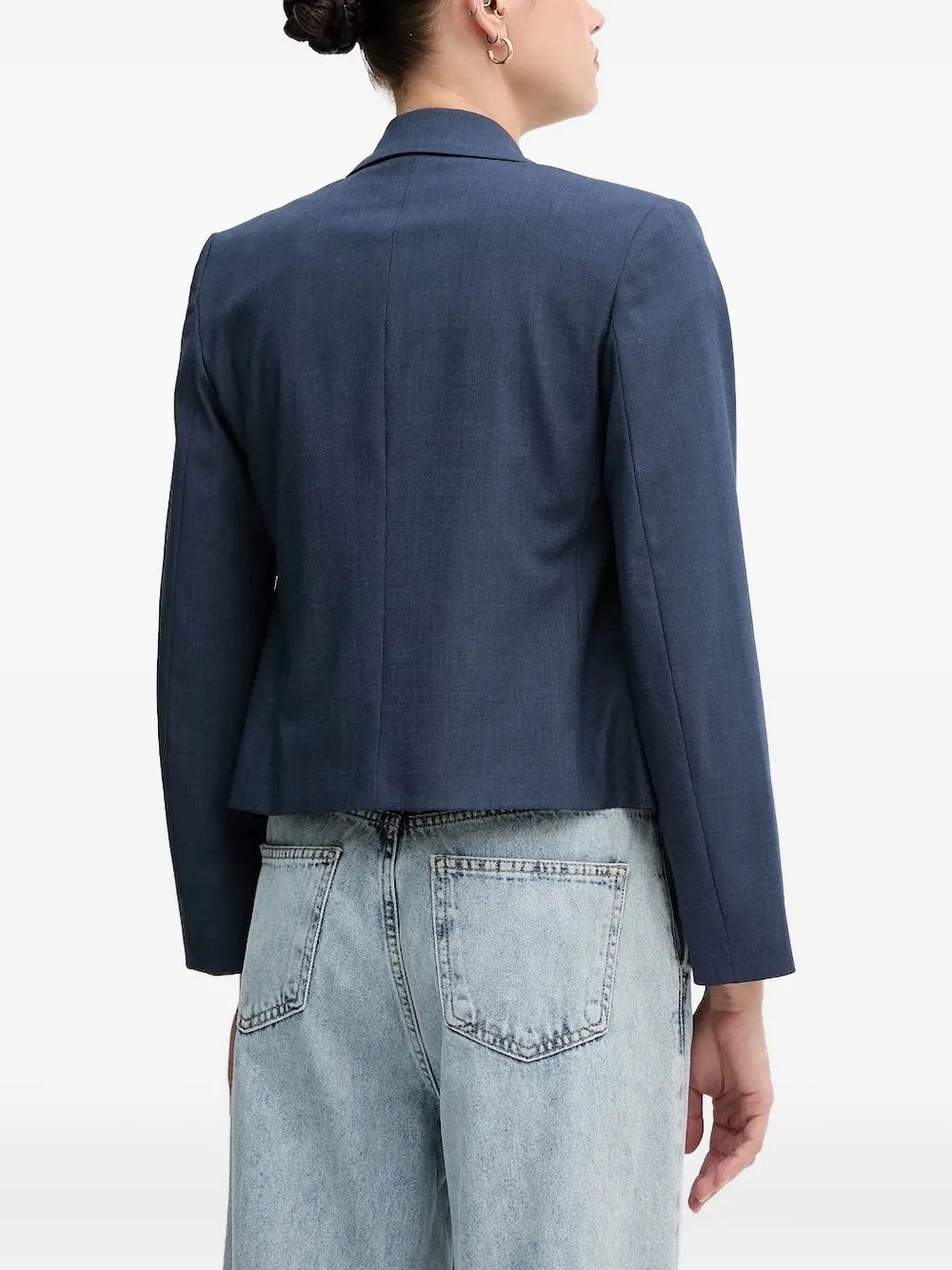 Sisley Blazer met enkele rij knopen Blauw