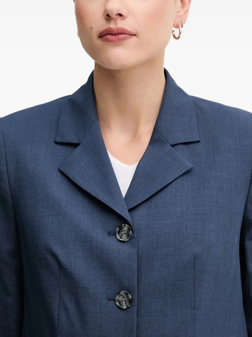 Sisley Blazer met enkele rij knopen Blauw