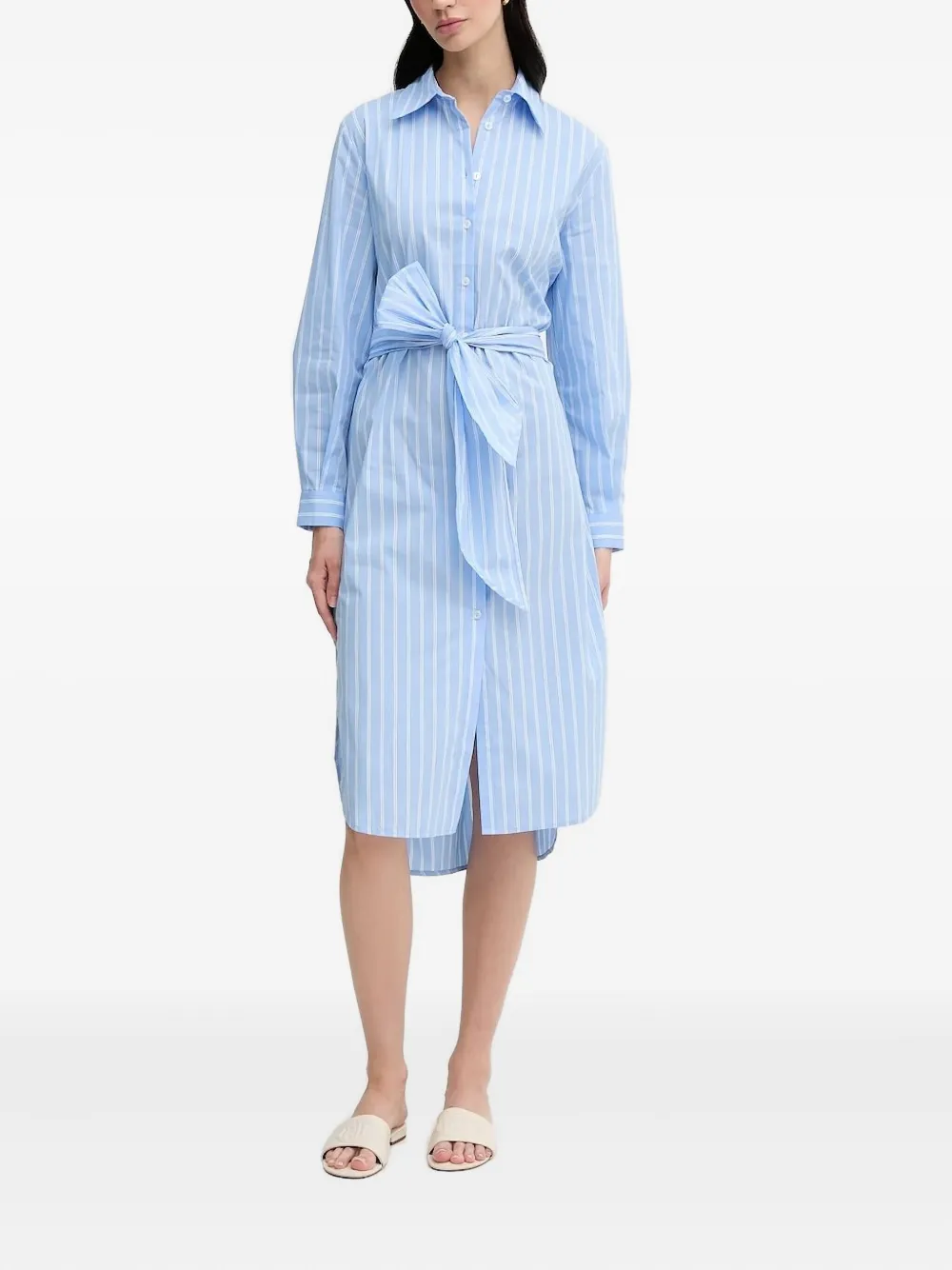 Sisley Blousejurk met ceintuur Blauw