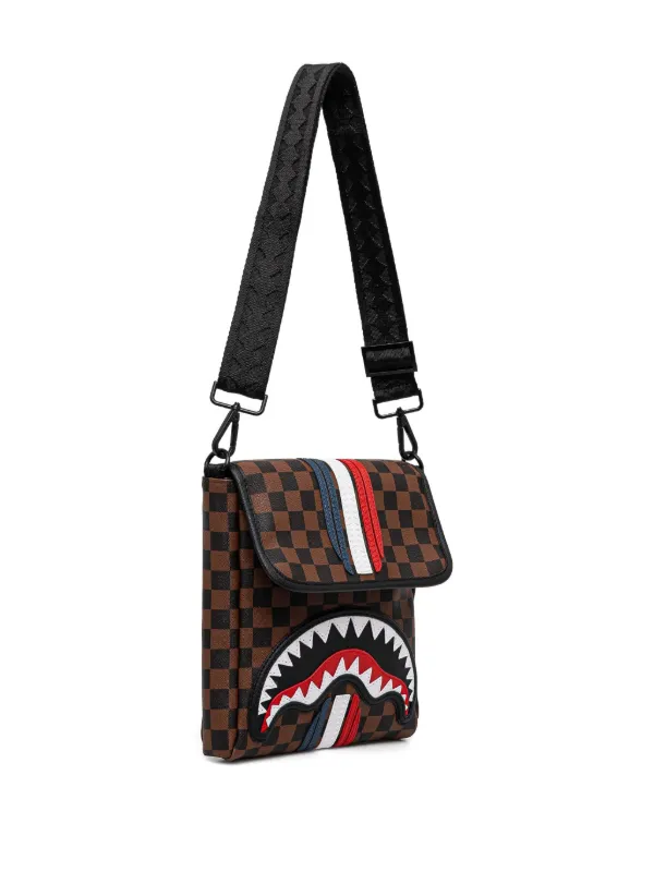 Sprayground checked-pattern Messenger Bag | Brown | FARFETCH