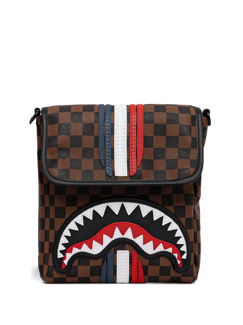 Sprayground checked-pattern messenger bag | brun | Image 1