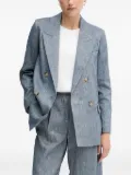 Sisley double-breasted blazer - Blue