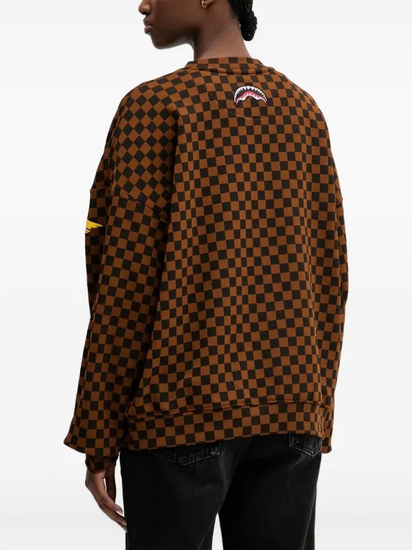 Sprayground check-pattern Sweatshirt Brown FARFETCH JO