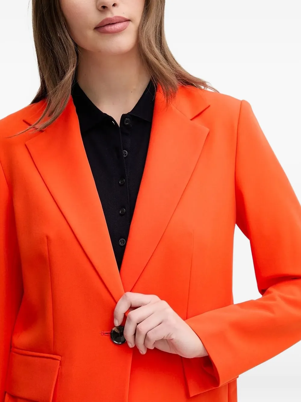 Sisley Paris Single-button Blazer In Orange