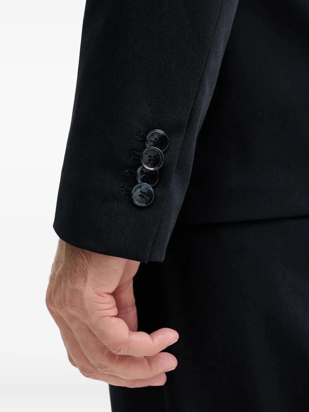  Sisley Patch-pocket Single-breasted Jacket - Blue 