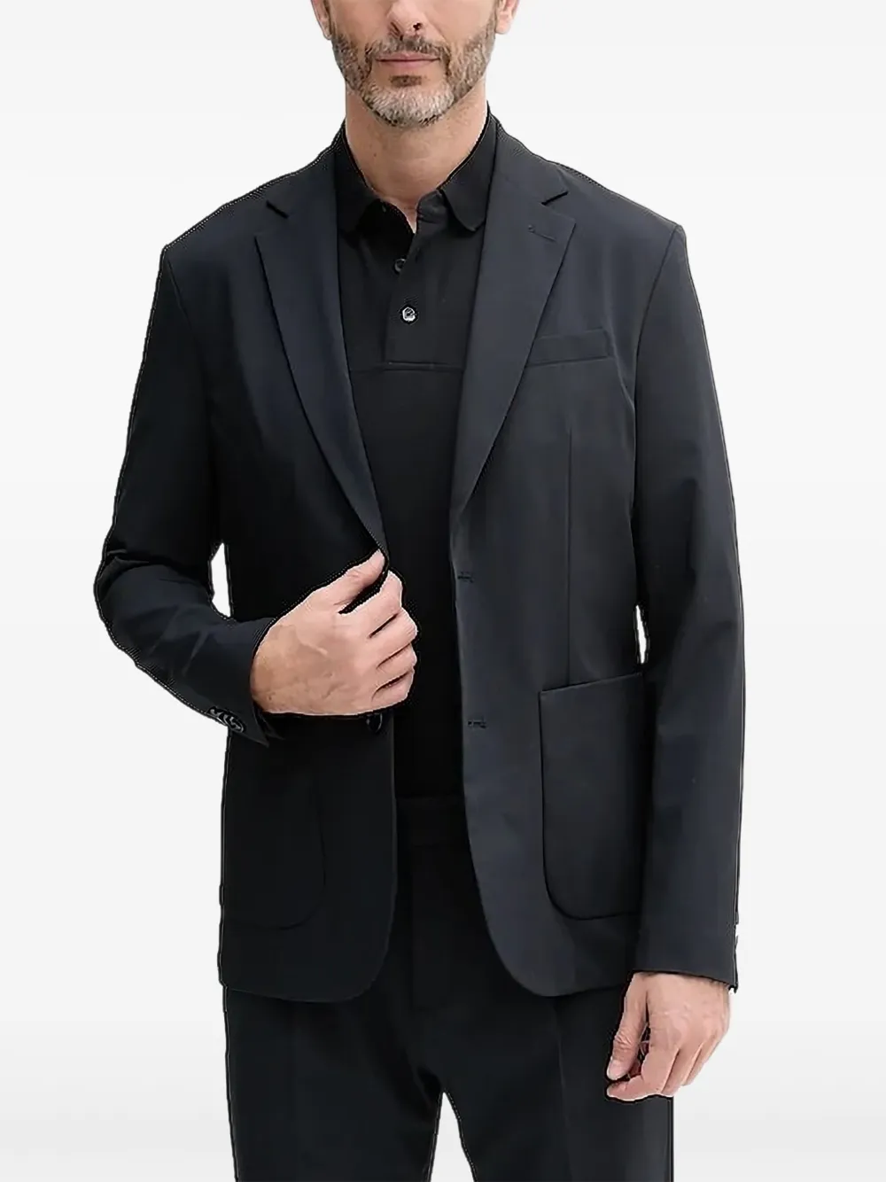 Sisley patch-pocket single-breasted jacket | Blue | Image 1