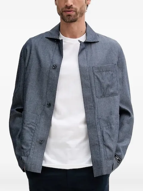 Sisley button-fastening patch-pocket jacket