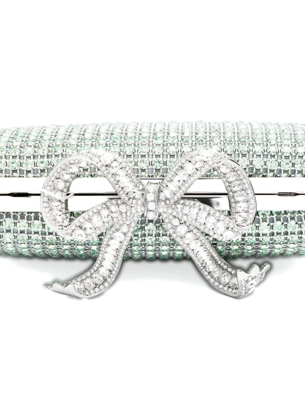 Self-Portrait Clutch verfraaid met kristallen Groen