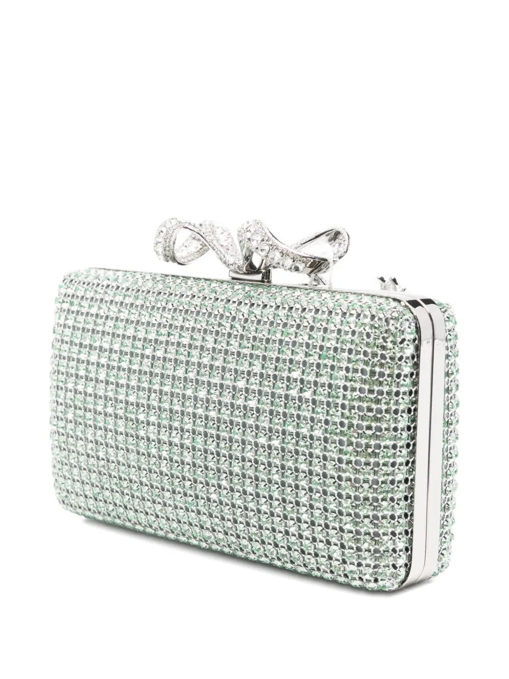 Self-Portrait Clutch verfraaid met kristallen Groen