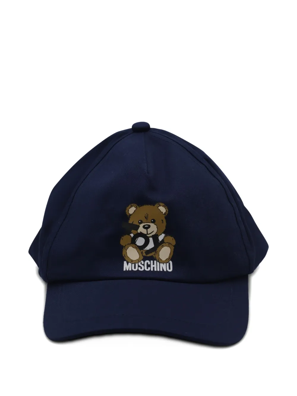 Moschino Kids teddy-print baseball cap Blauw