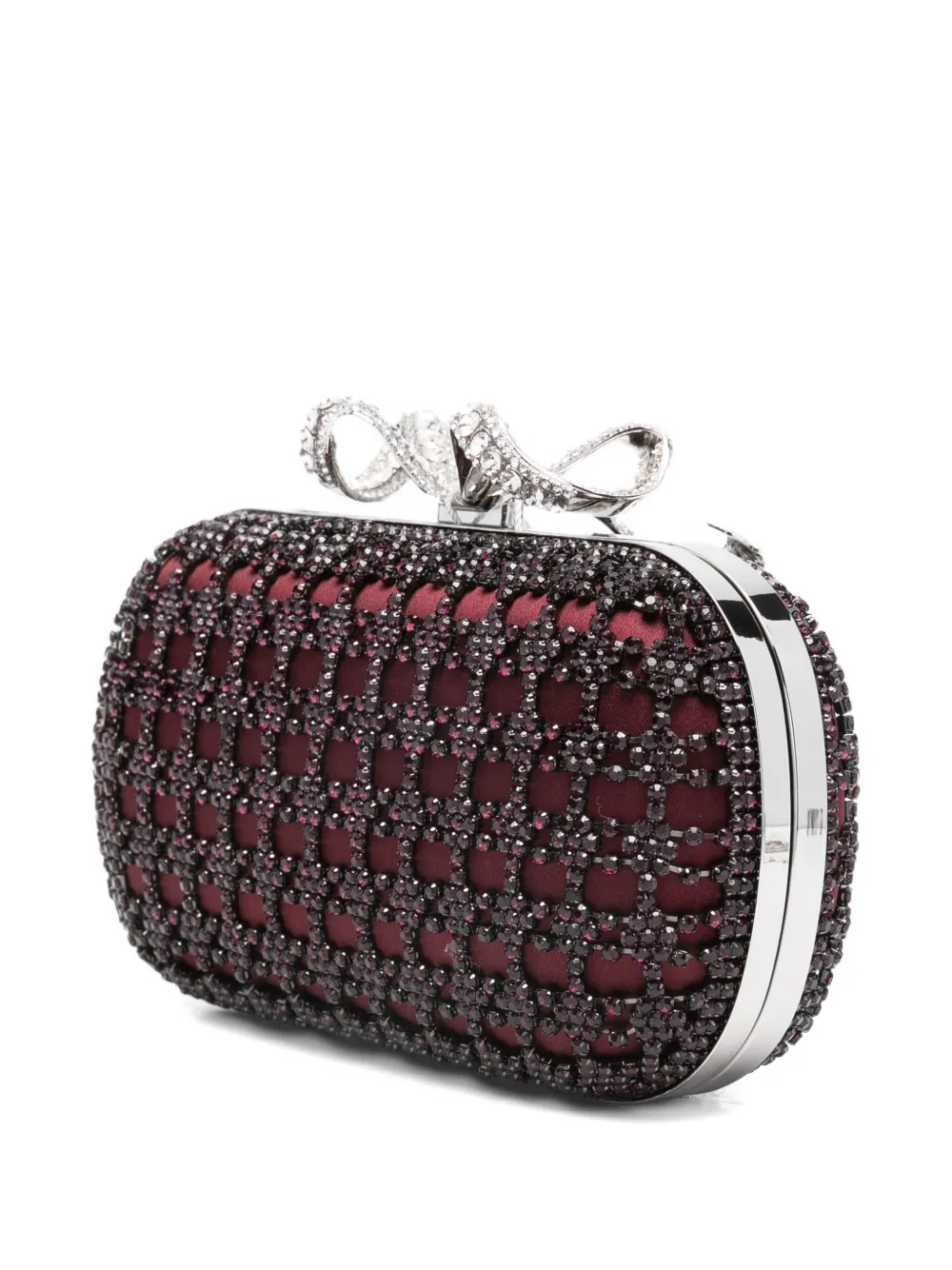 Self-Portrait Clutch verfraaid met kristallen Rood