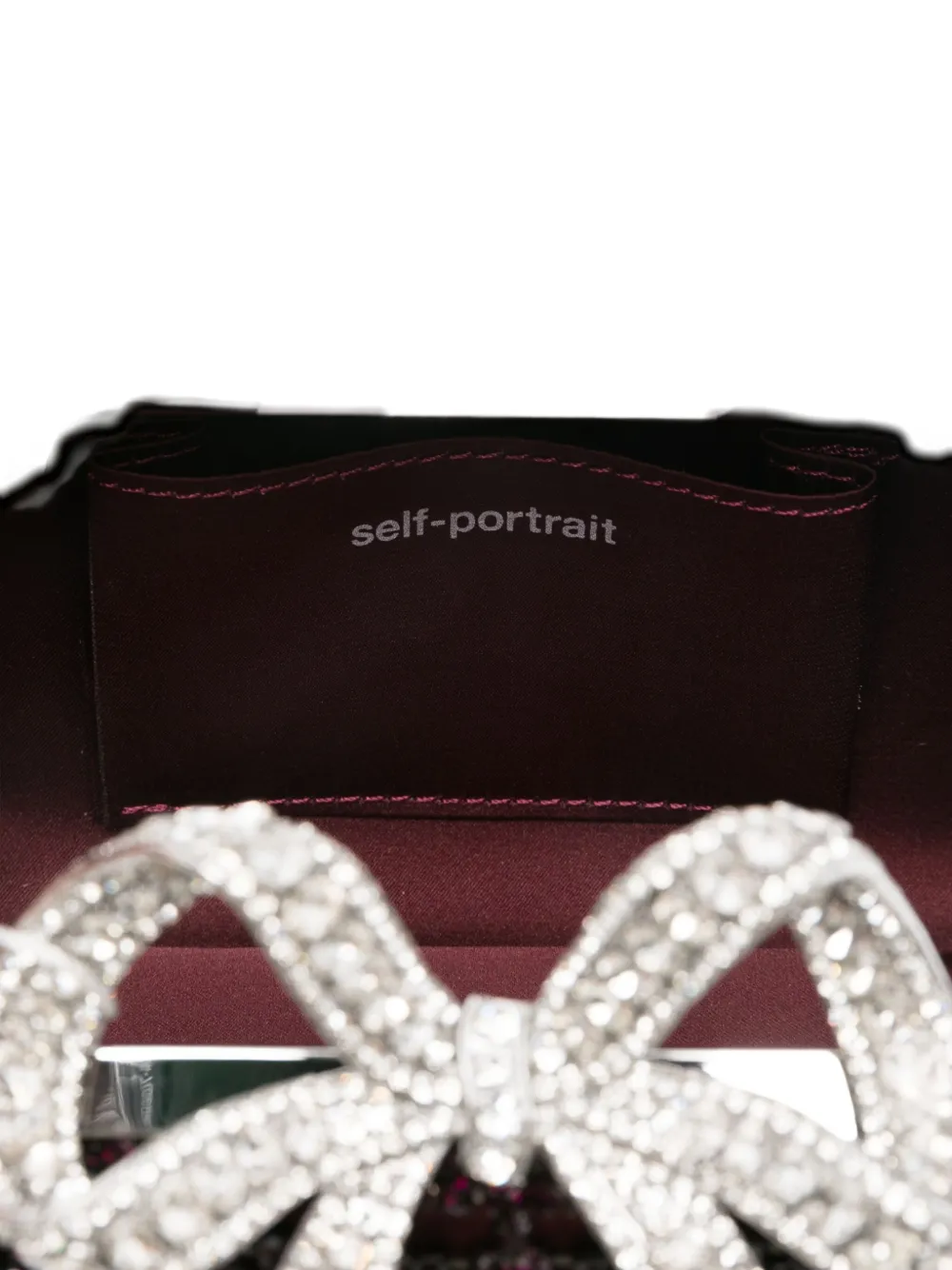 Self-Portrait Clutch verfraaid met kristallen Rood