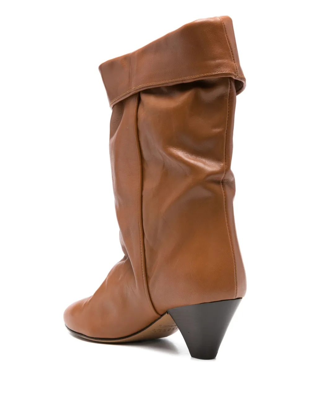 ISABEL MARANT 55mm Dalby draped leather boots Brown