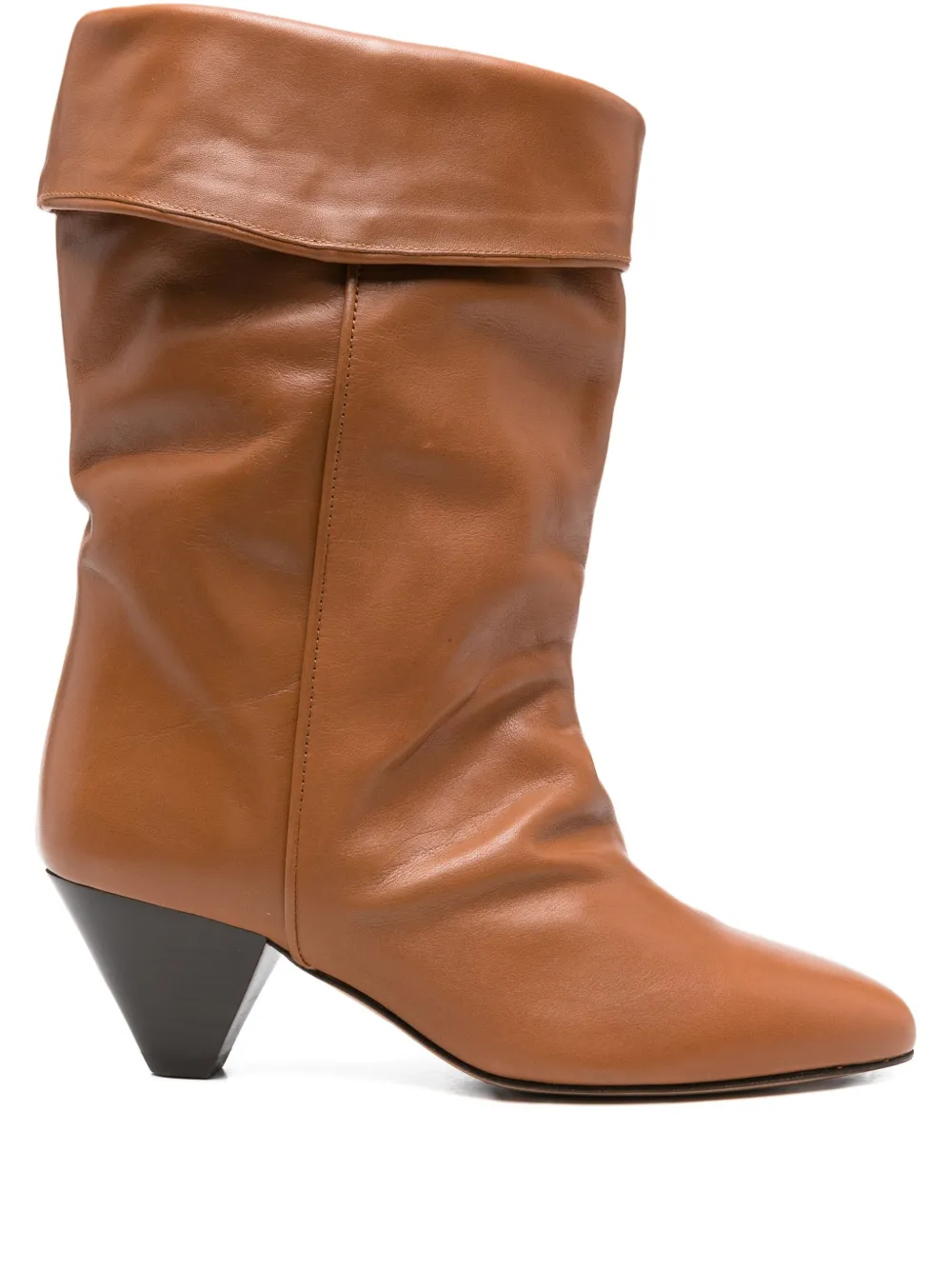 ISABEL MARANT 55mm Dalby draped leather boots Brown