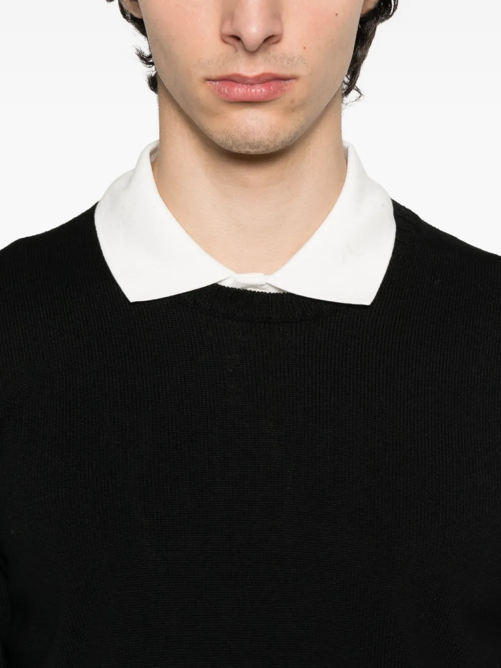 Drumohr Wollen sweater Zwart