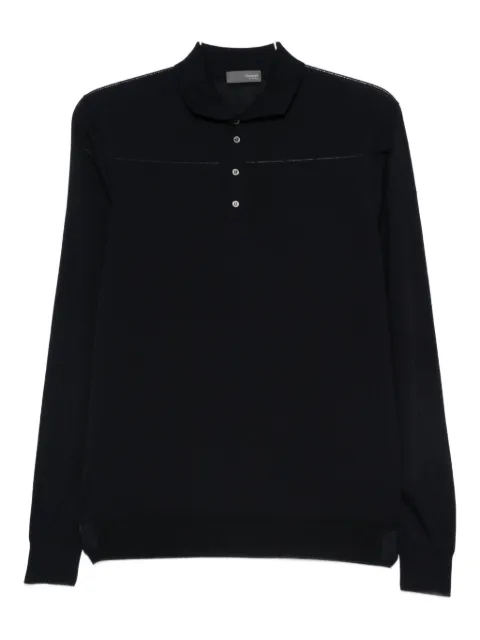 Drumohr playera tipo polo manga larga