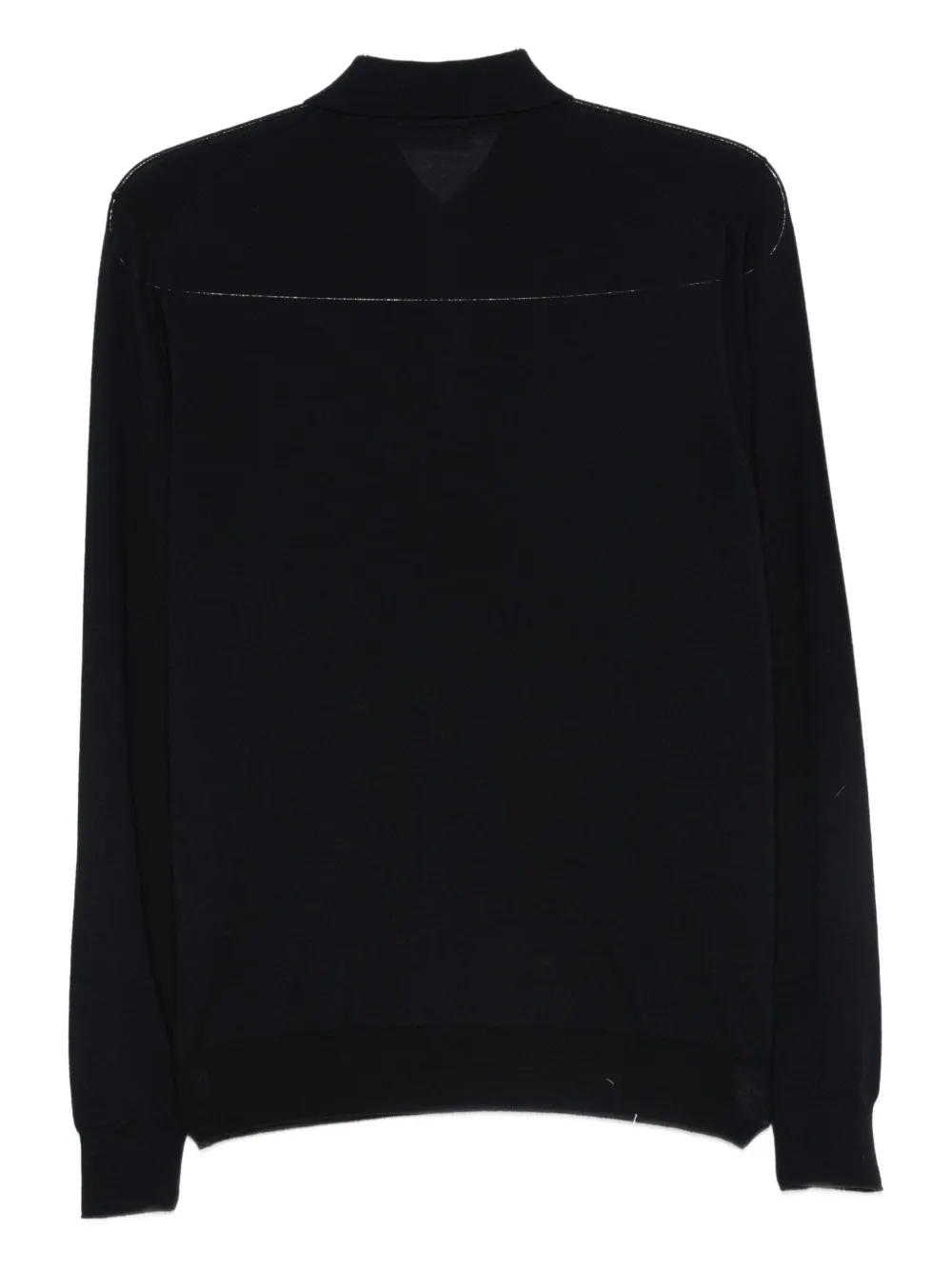 Drumohr Poloshirt met lange mouwen - Blauw