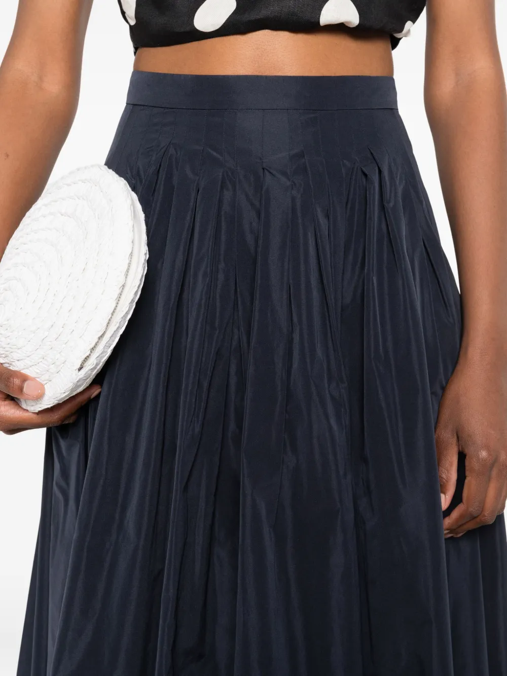 'S Max Mara Maxi-plooirok Blauw