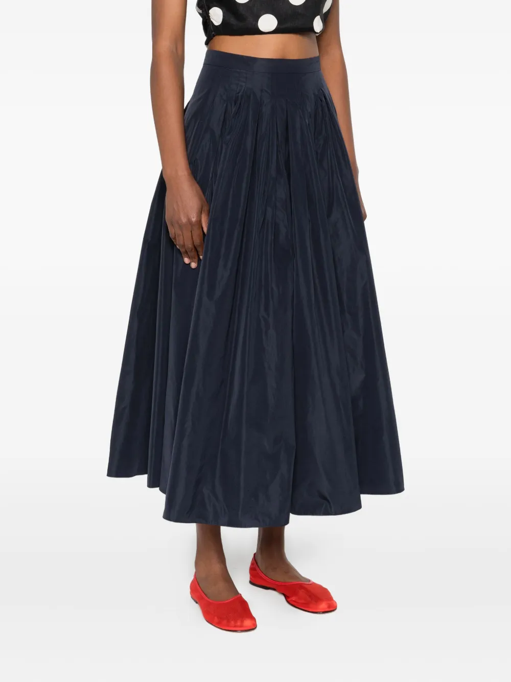 'S Max Mara Maxi-plooirok Blauw