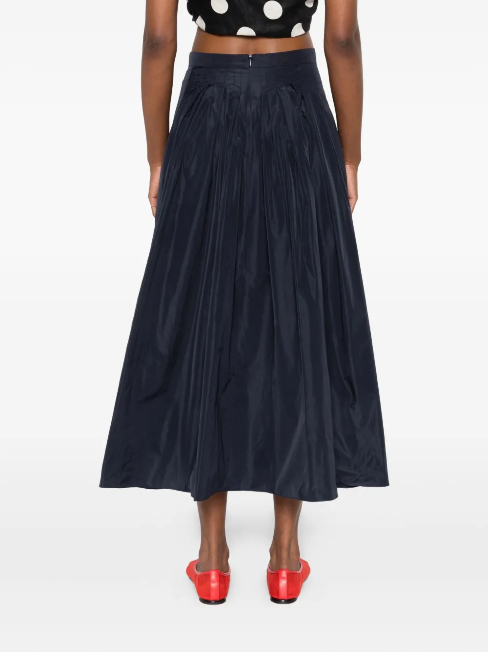 'S Max Mara Maxi-plooirok Blauw