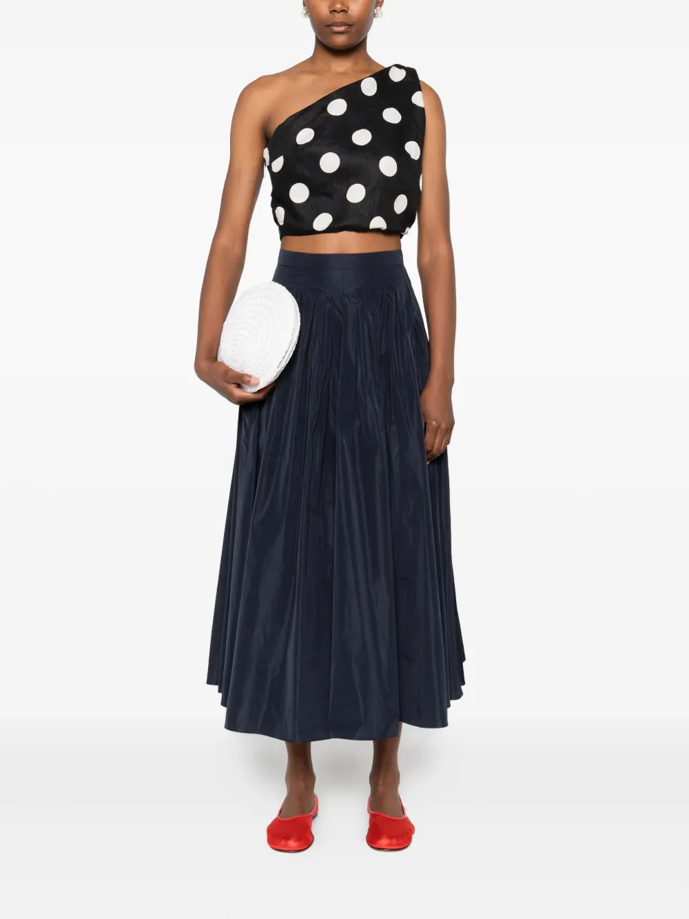 'S Max Mara Maxi-plooirok Blauw