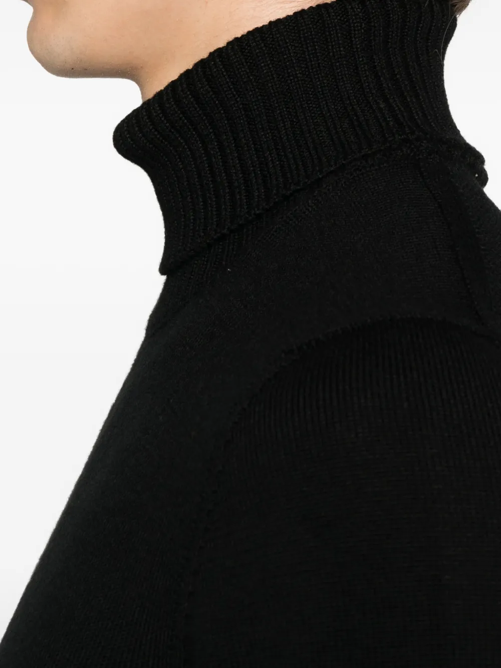 Drumohr turtleneck wool sweater Zwart