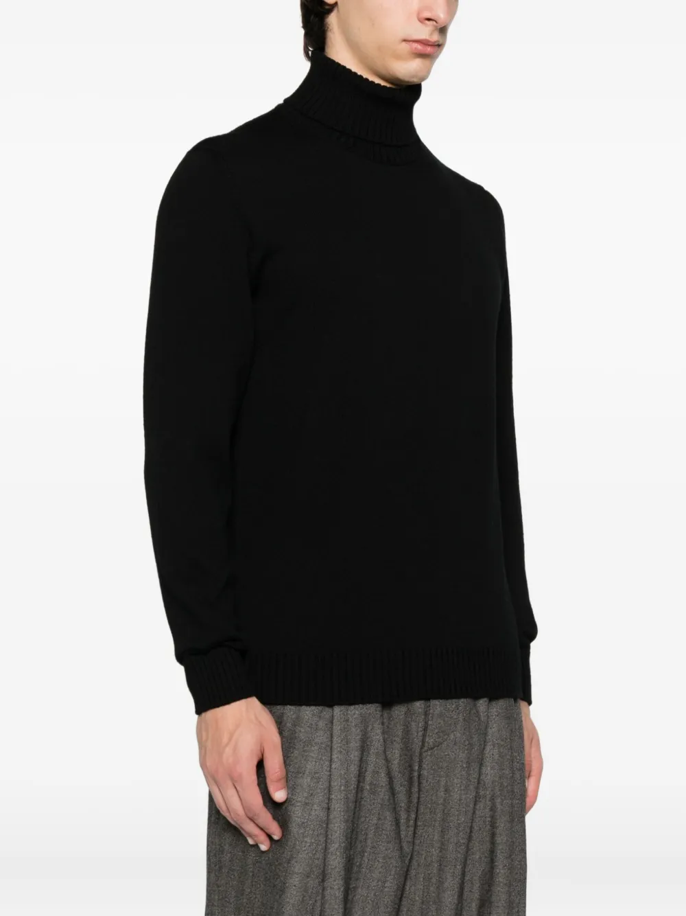 Drumohr turtleneck wool sweater Zwart