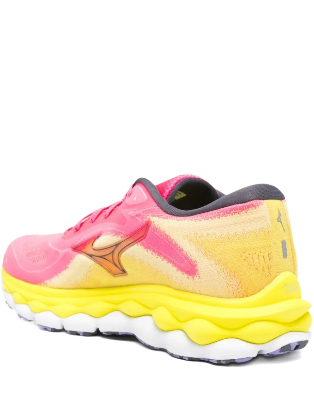 Mizuno Wave Sky 7 colour-block knitted trainers Pink
