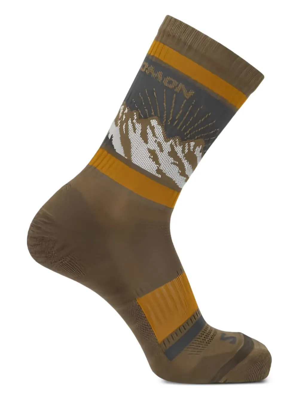 Salomon Mountain-pattern Socks In Green