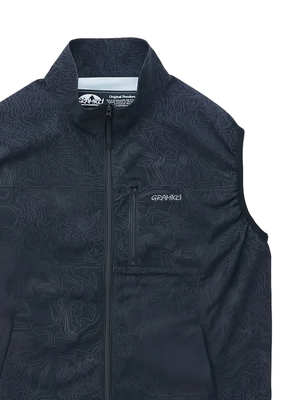 Gramicci topographic-print zip gilet | Waistcoats & Gilets | Image 2