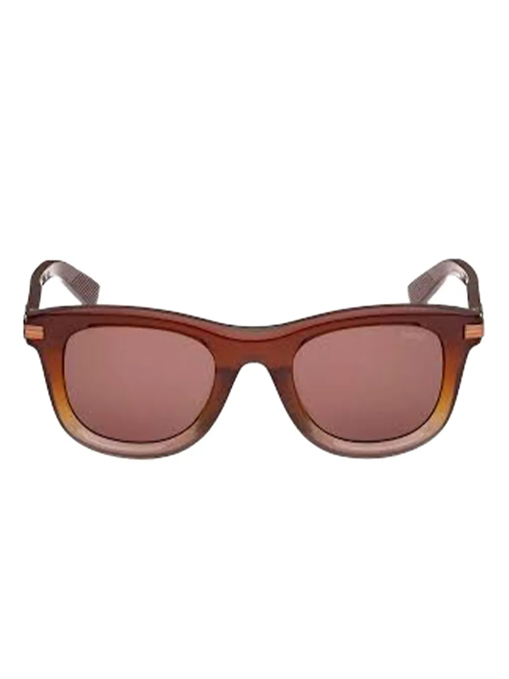 Zegna Occhiali da sole tondi sfumati - Marrone