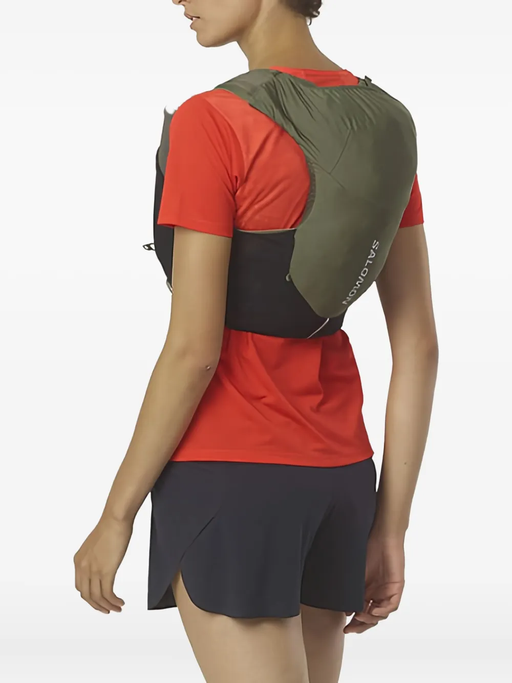 Salomon Adjustable Running Vest In Green
