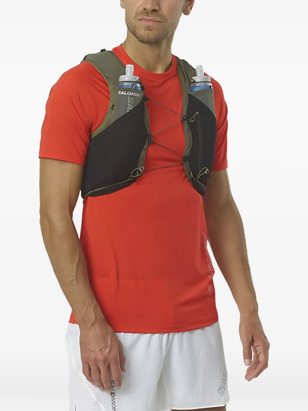 Salomon Adjustable Running Vest In Green