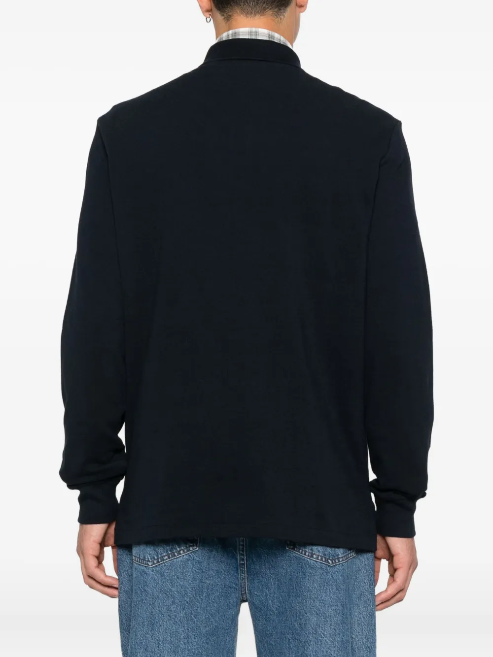 Polo Ralph Lauren Poloshirt met logodetail en lange mouwen Zwart