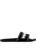 Alexander Wang logo-strap slides - Black