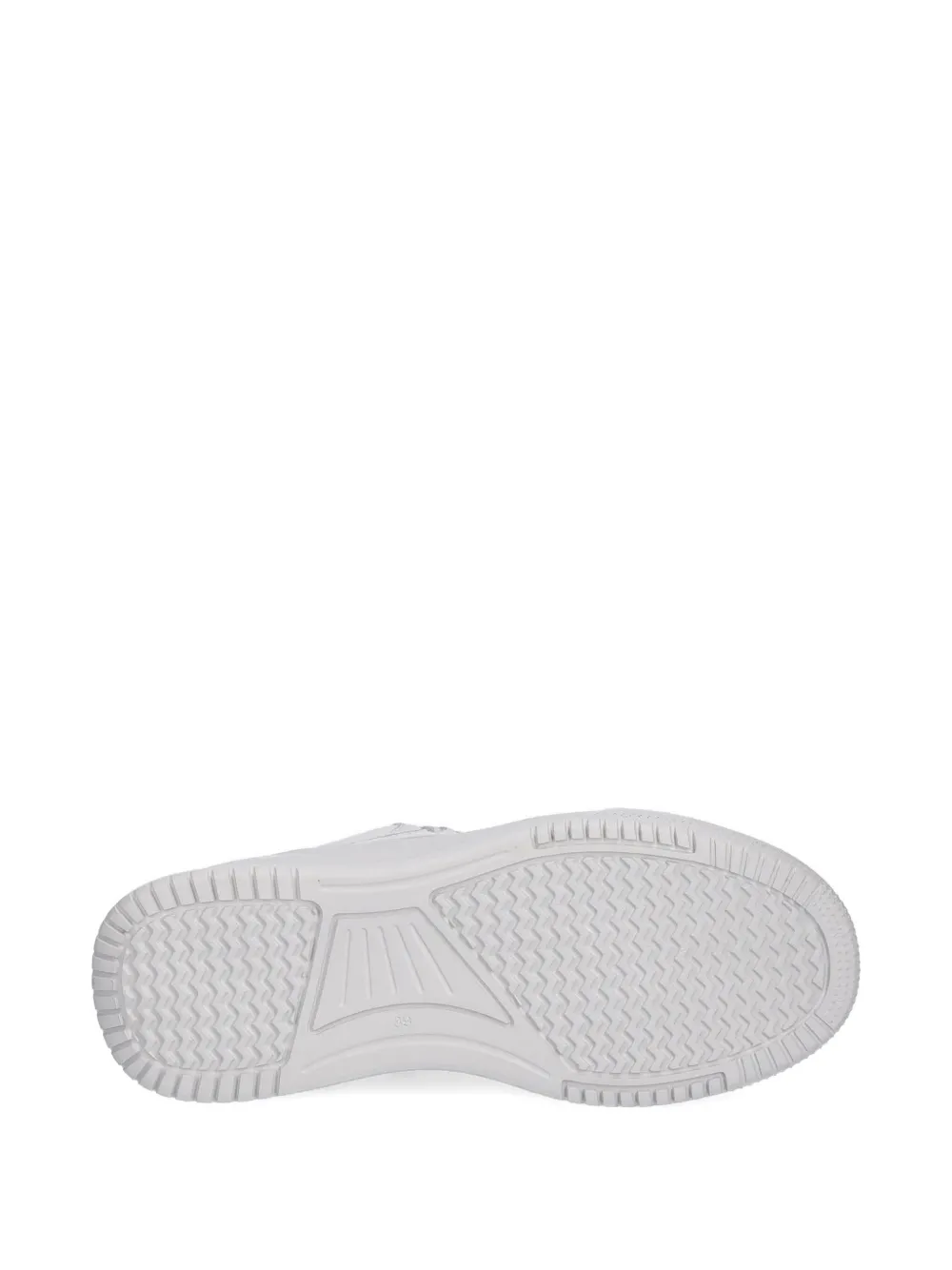 Miss Sixty Leather Platform Sneakers In Gray