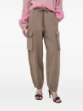 Miss Sixty embroidered-logo cargo-pocket joggers - Brown