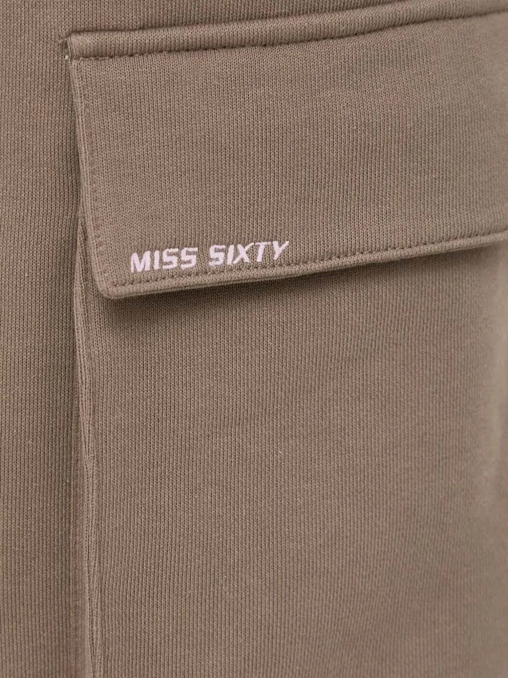 Miss Sixty Joggingbroek met geborduurd logo en cargo zak Bruin