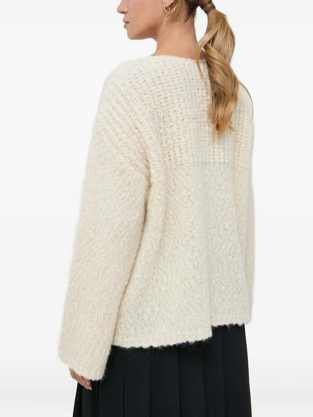Lovechild Wide-sleeve Wool Sweater In Black