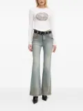 Miss Sixty lip-print crew-neck top - White
