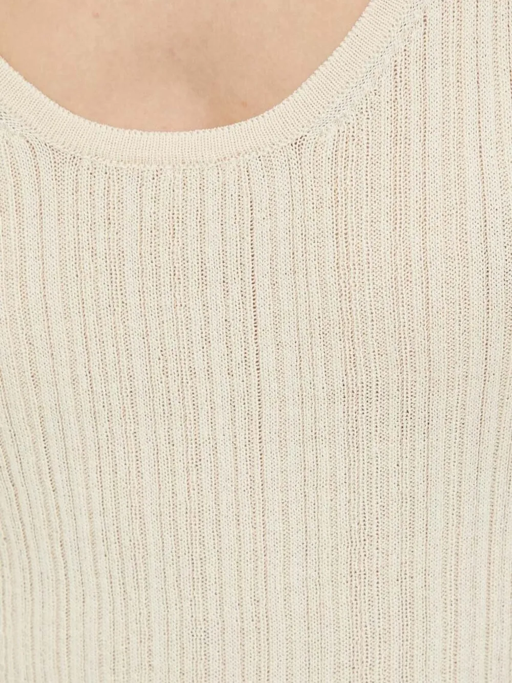 Lovechild Ribbed Scoop-neck Top In Brown
