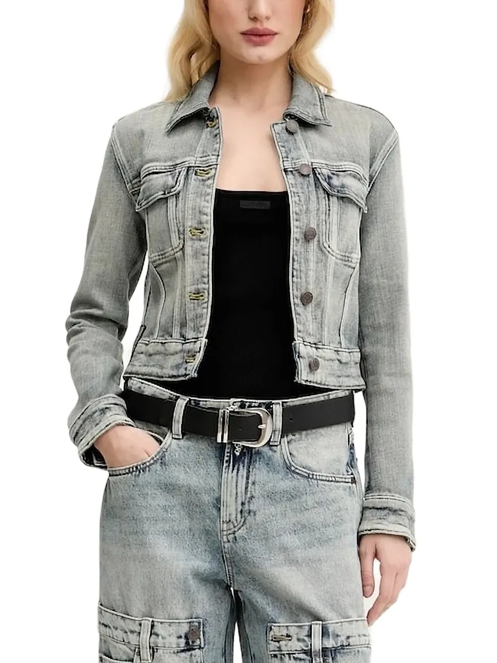 Miss Sixty logo-patch denim jacket | Blue | Image 1