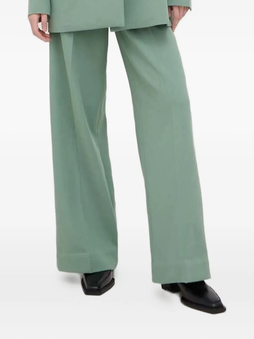 Lovechild Straight broek met riemlussen Groen