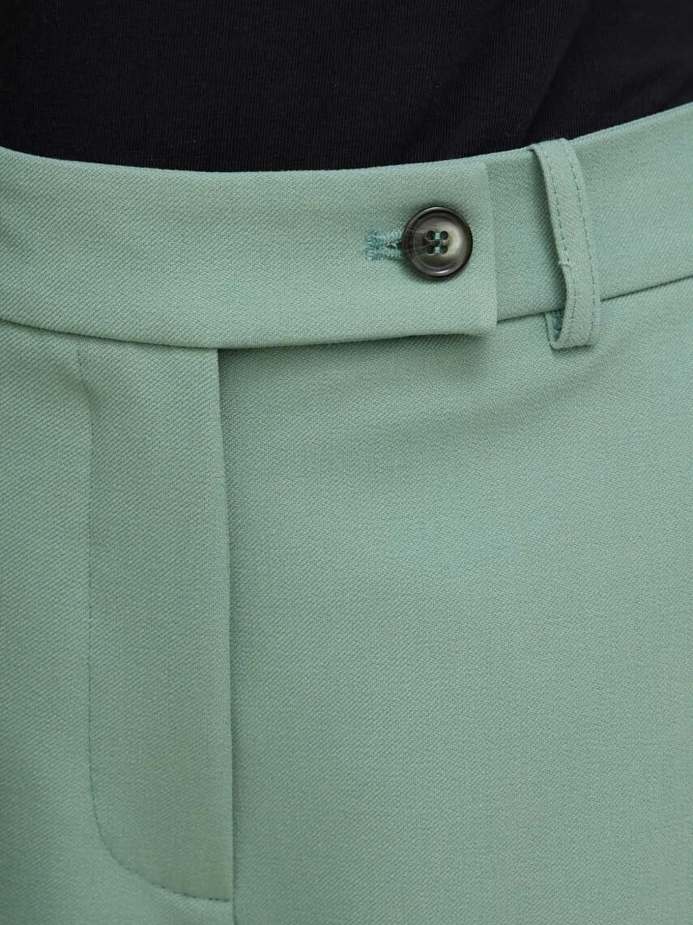 lovechild Straight broek met riemlussen Groen