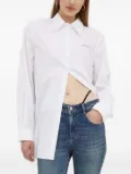 Miss Sixty logo-embroidered oversized shirt - White