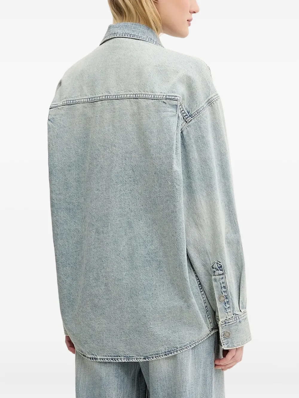 Miss Sixty Spijkershirt met knoopsluiting - Blauw