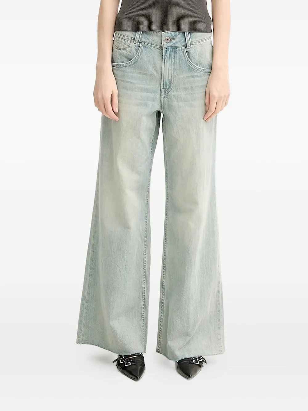 Miss Sixty Frayed Jeans In Blue