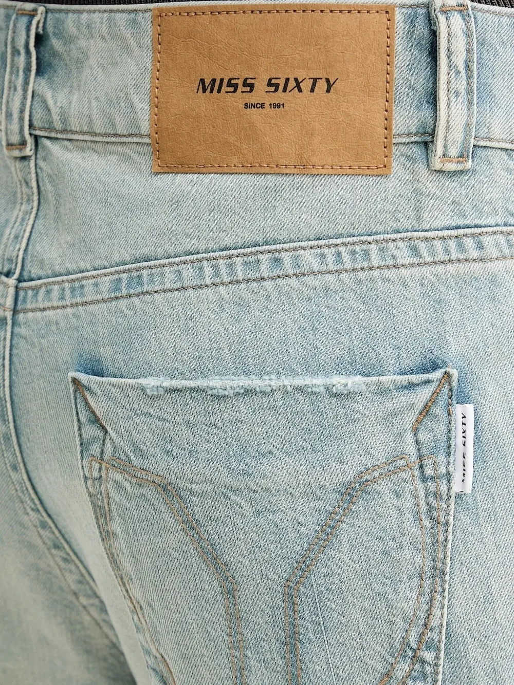 Miss Sixty Frayed Jeans In Blue