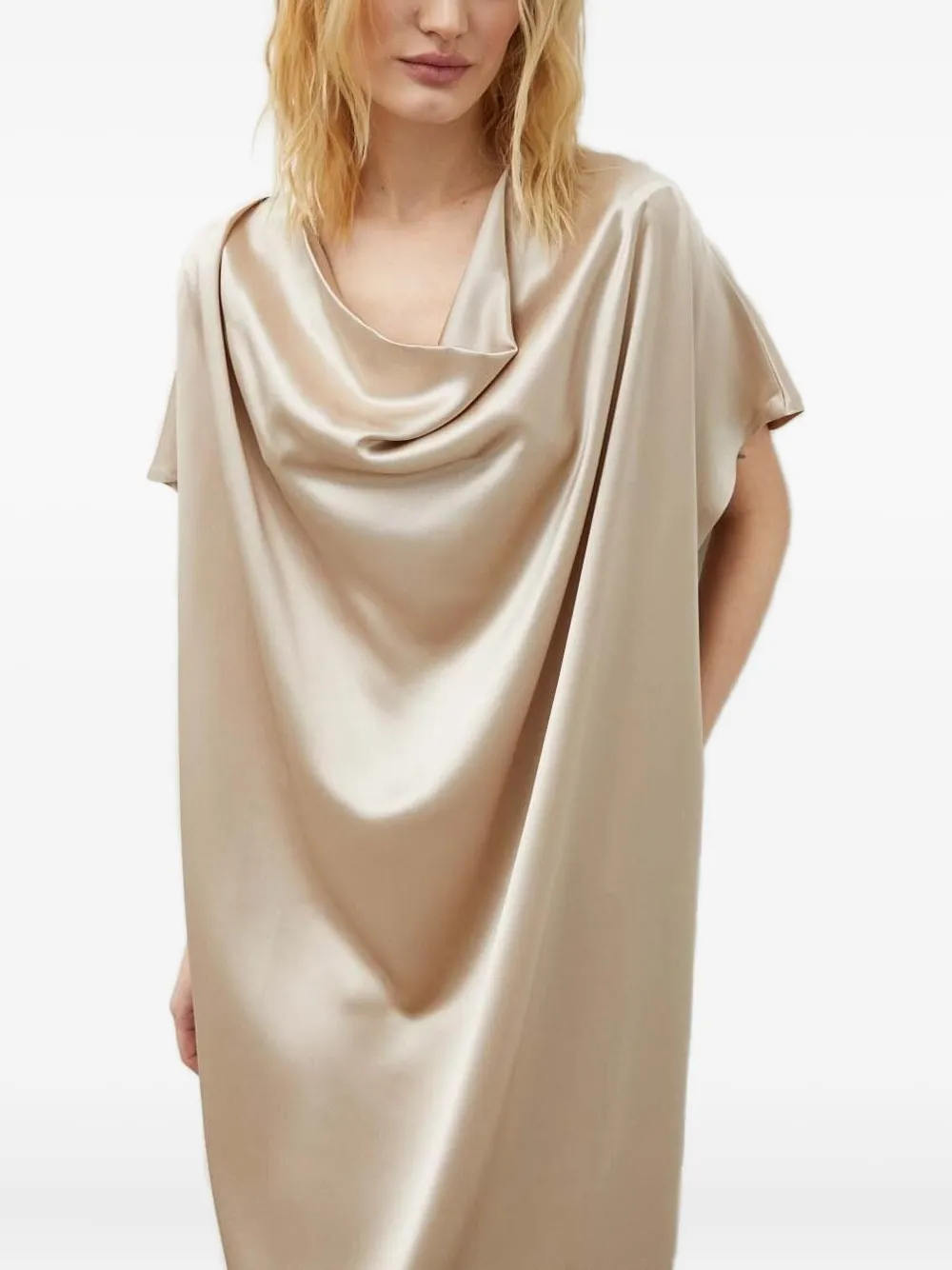 lovechild Midi-jurk met col Beige